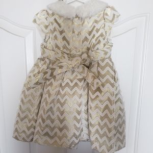 Jona Michelle Gold holiday dress 2T